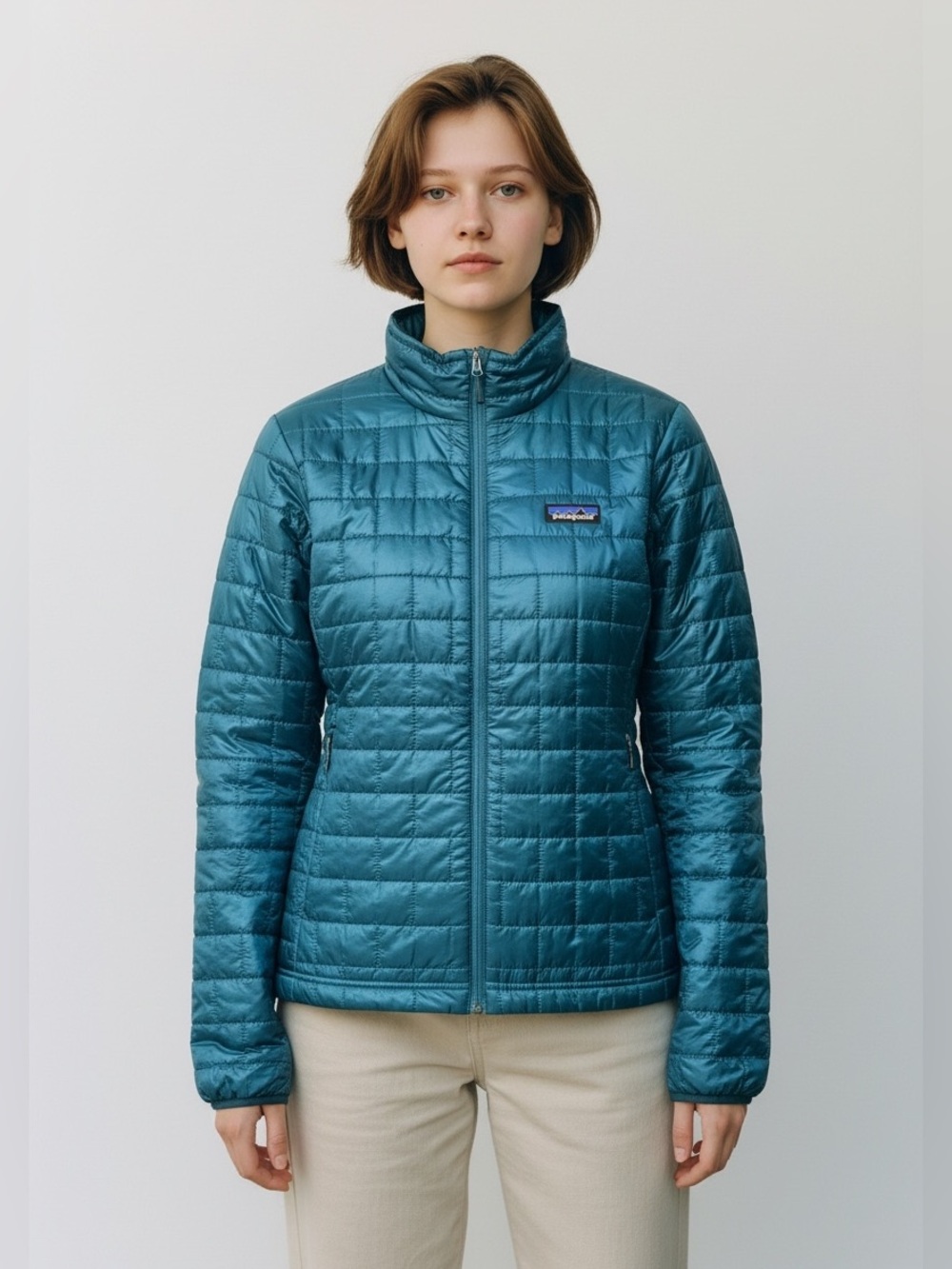 Patagonia Teal Quilted Insulated Jacket Size XL